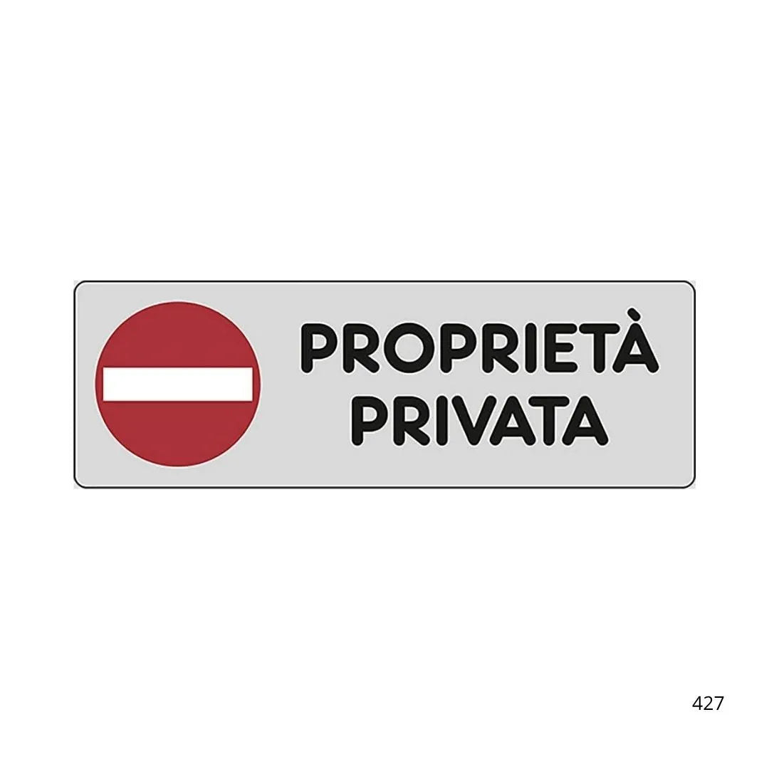 Etichetta Segnaletica Proprieta' Privata