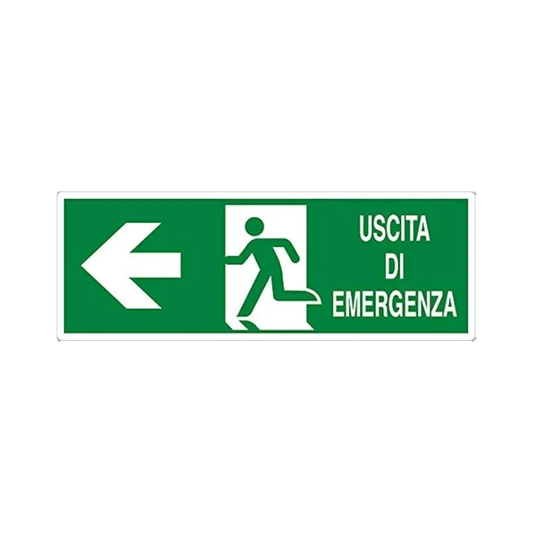Etichetta Segnaletica Uscita Emergenza Sinistra