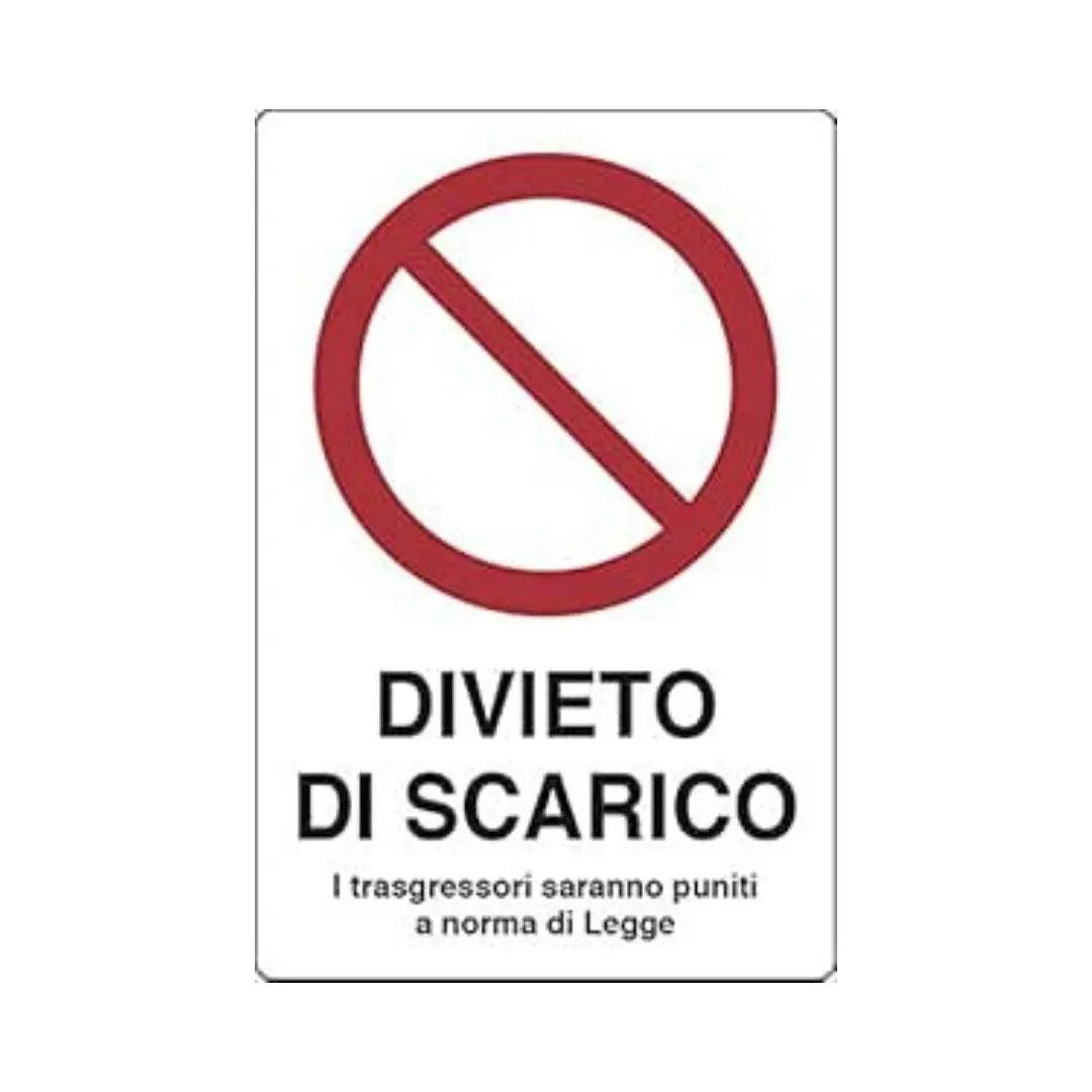 Cartello Segnaletica Divieto Di Scarico
