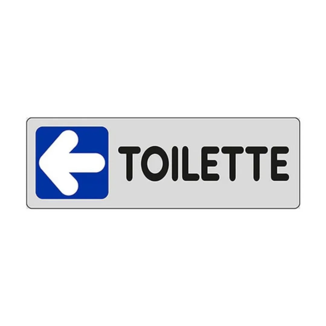 Etichetta Segnaletica Toilette A Sinistra