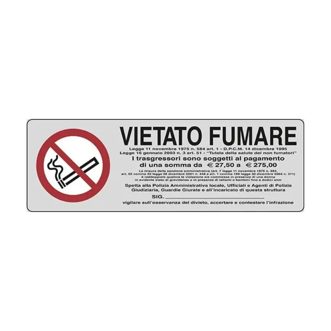 Etichetta Segnaletica Vietato Fumare