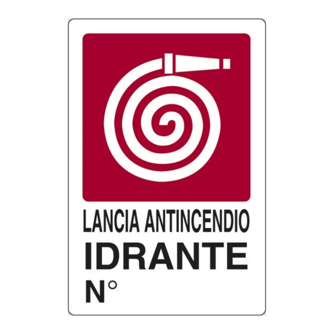 Cartello Segnaletica Lancia Antincendio Idrante