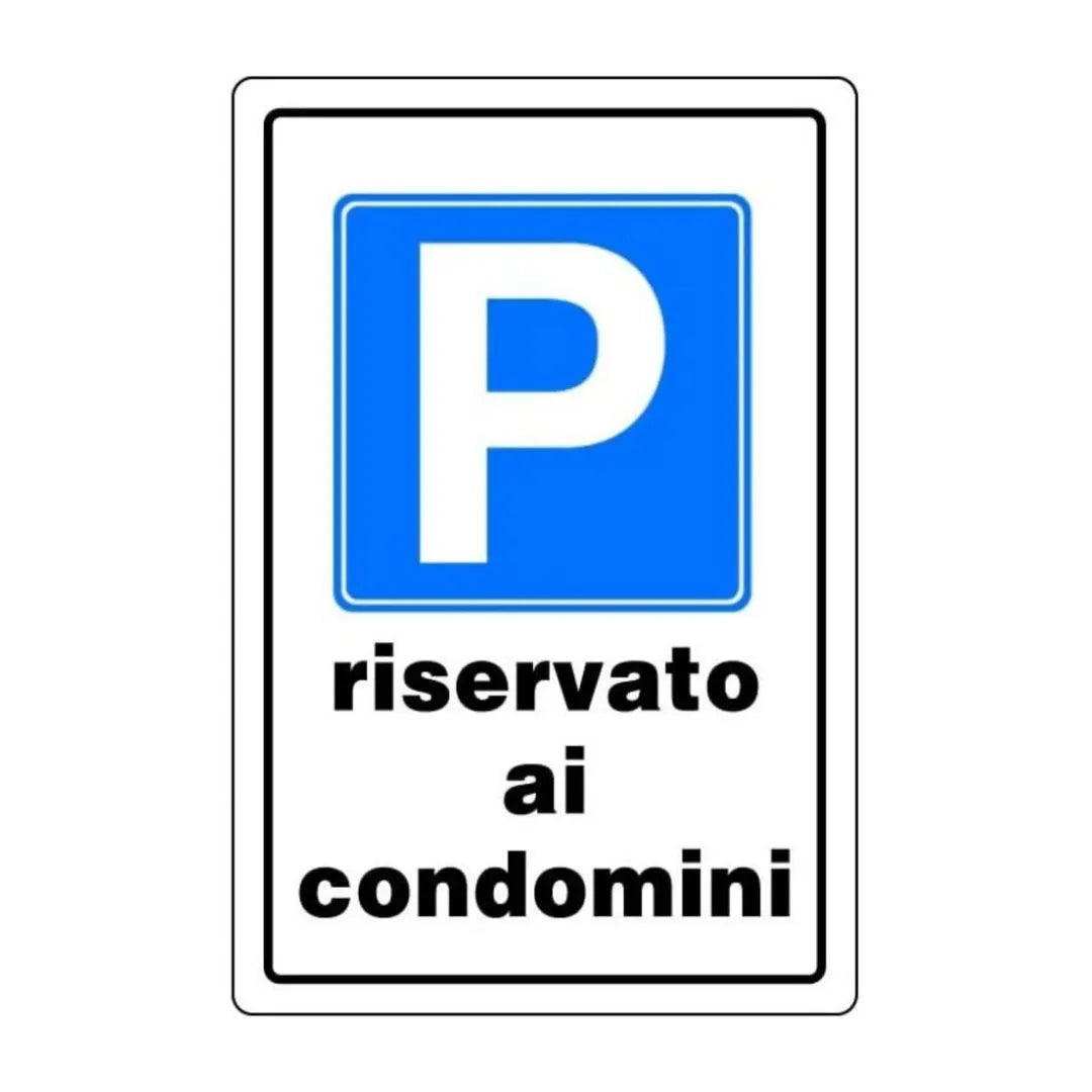 Cartello Segnaletica Parcheggio Riservato Ai Condomini