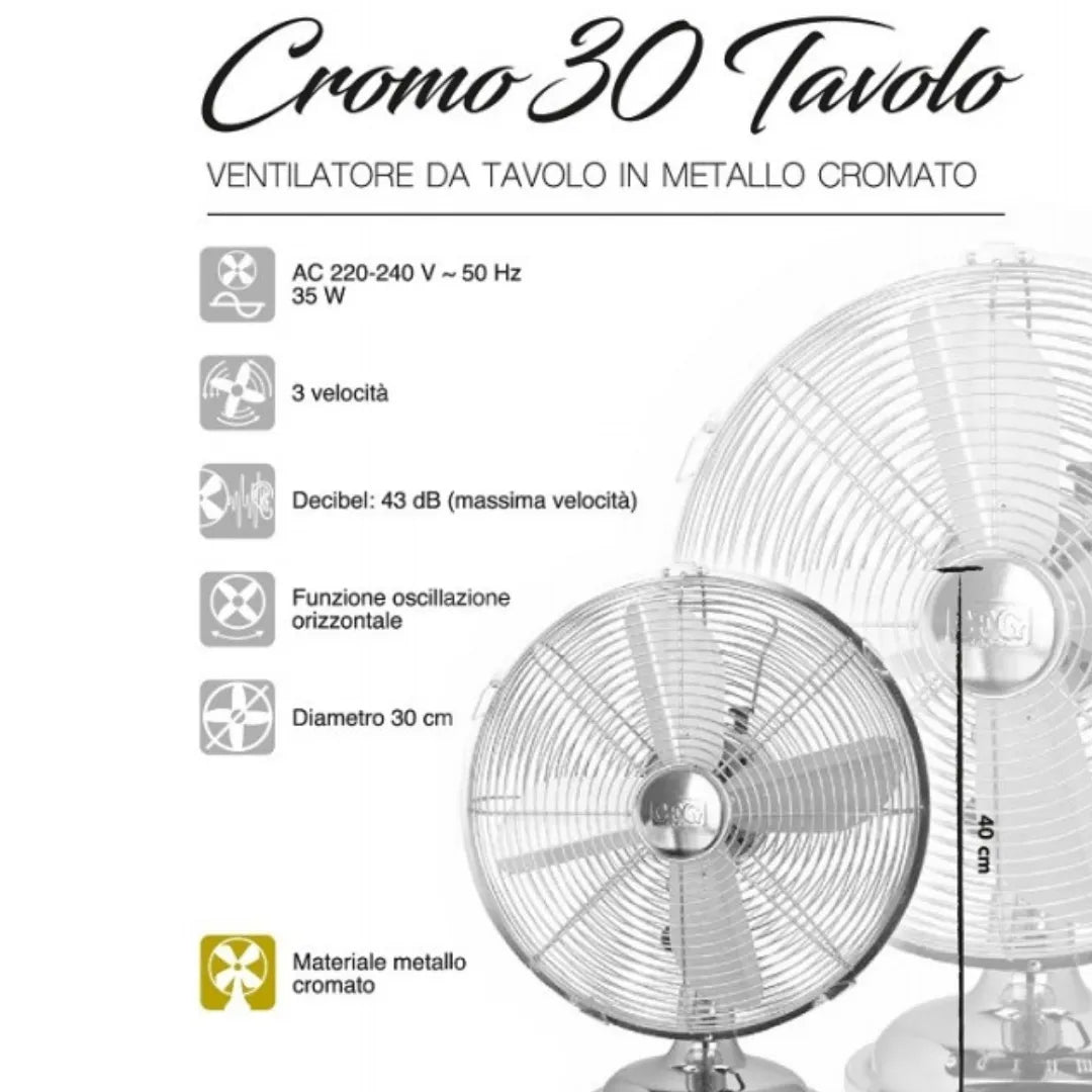 Ventilatore da Tavolo in Metallo