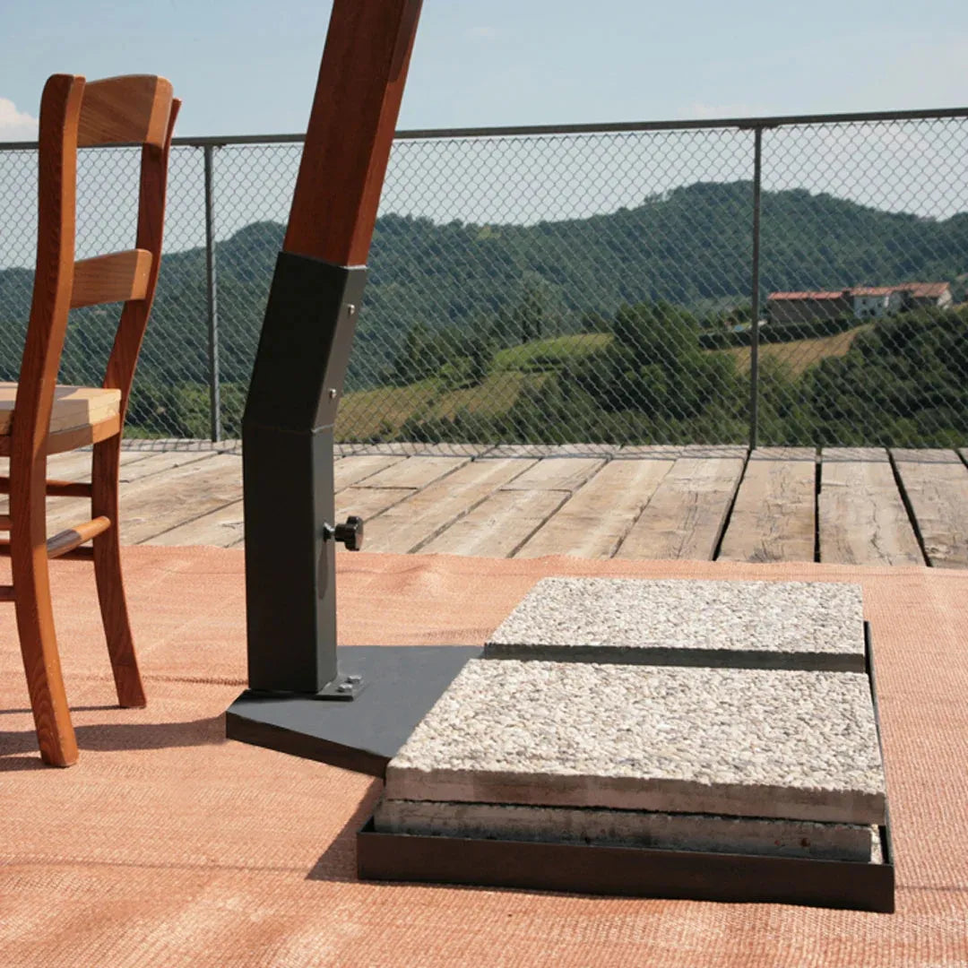 Ombrellone Decentrato palo in legno