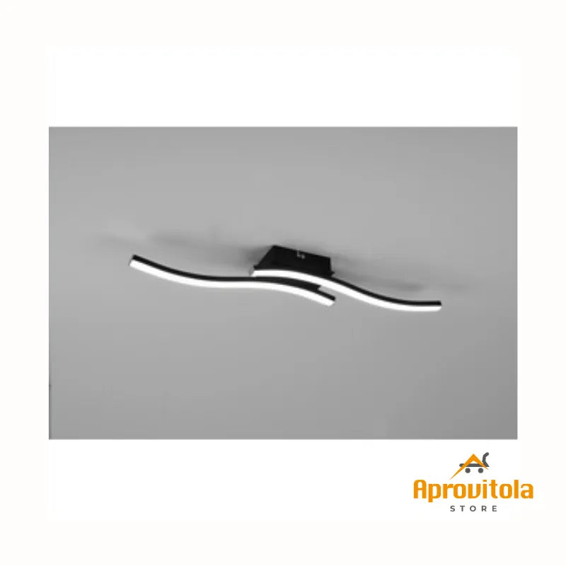 plafoniera nera 2 led