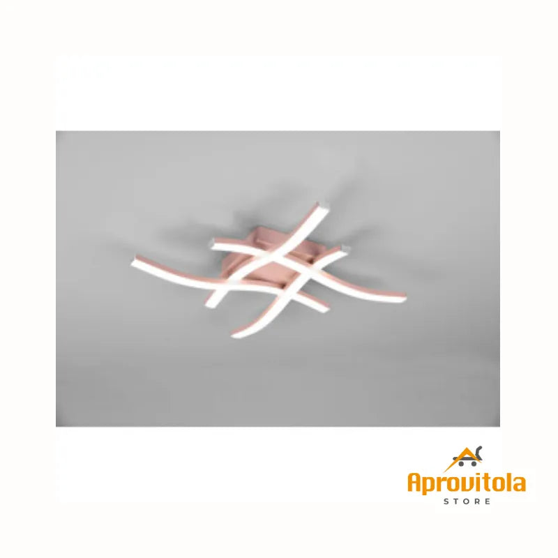 plafoniera oro rosa 4 led