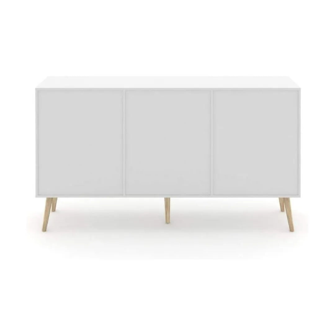 Credenza da salone bianca e legno