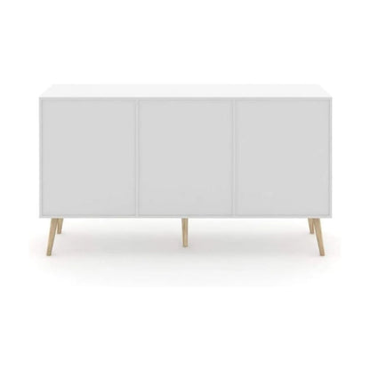 Credenza da salone bianca e legno