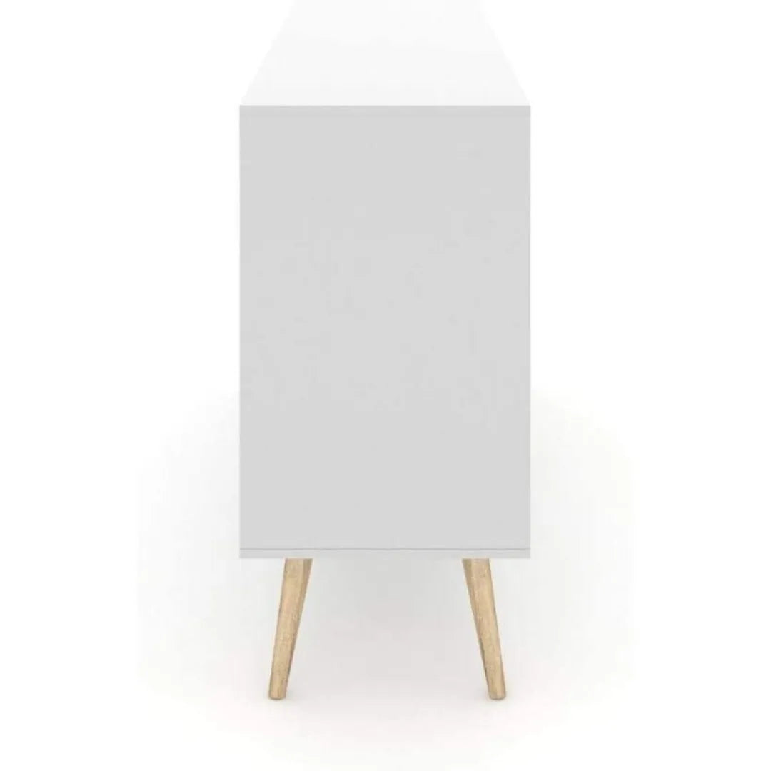 Credenza da salone bianca e legno