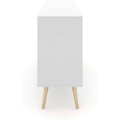 Credenza da salone bianca e legno