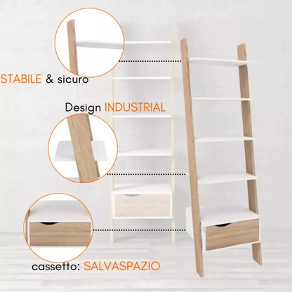 Libreria da salotto con cassetto