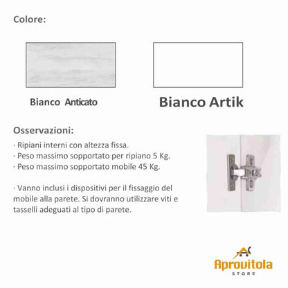 Libreria 4 ripiani 2 ante | BALTIK