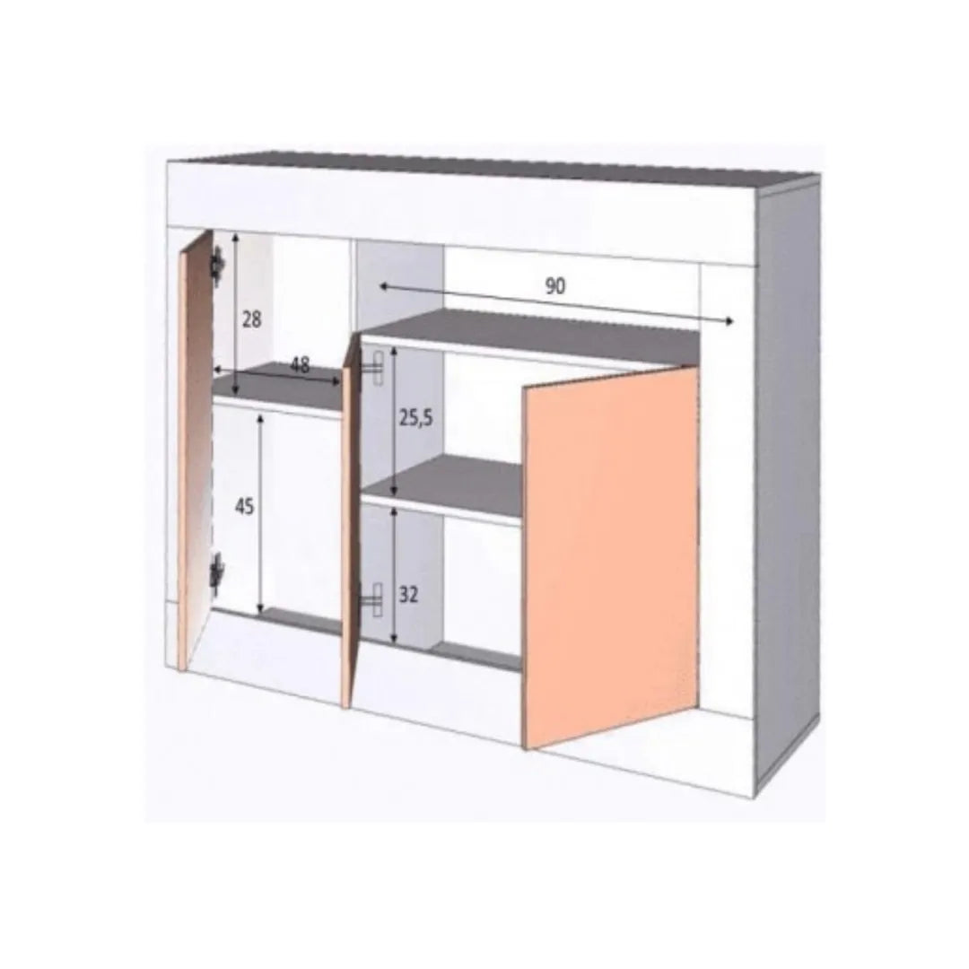 Credenza da salone 3 ante