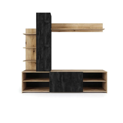 Parete attrezzata legno ardesia