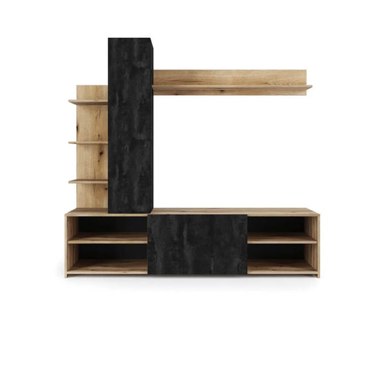 Parete attrezzata legno ardesia