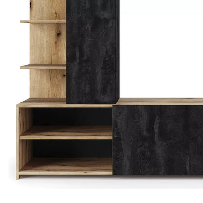 Parete attrezzata legno ardesia