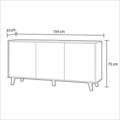 Credenza bianca 3 ante