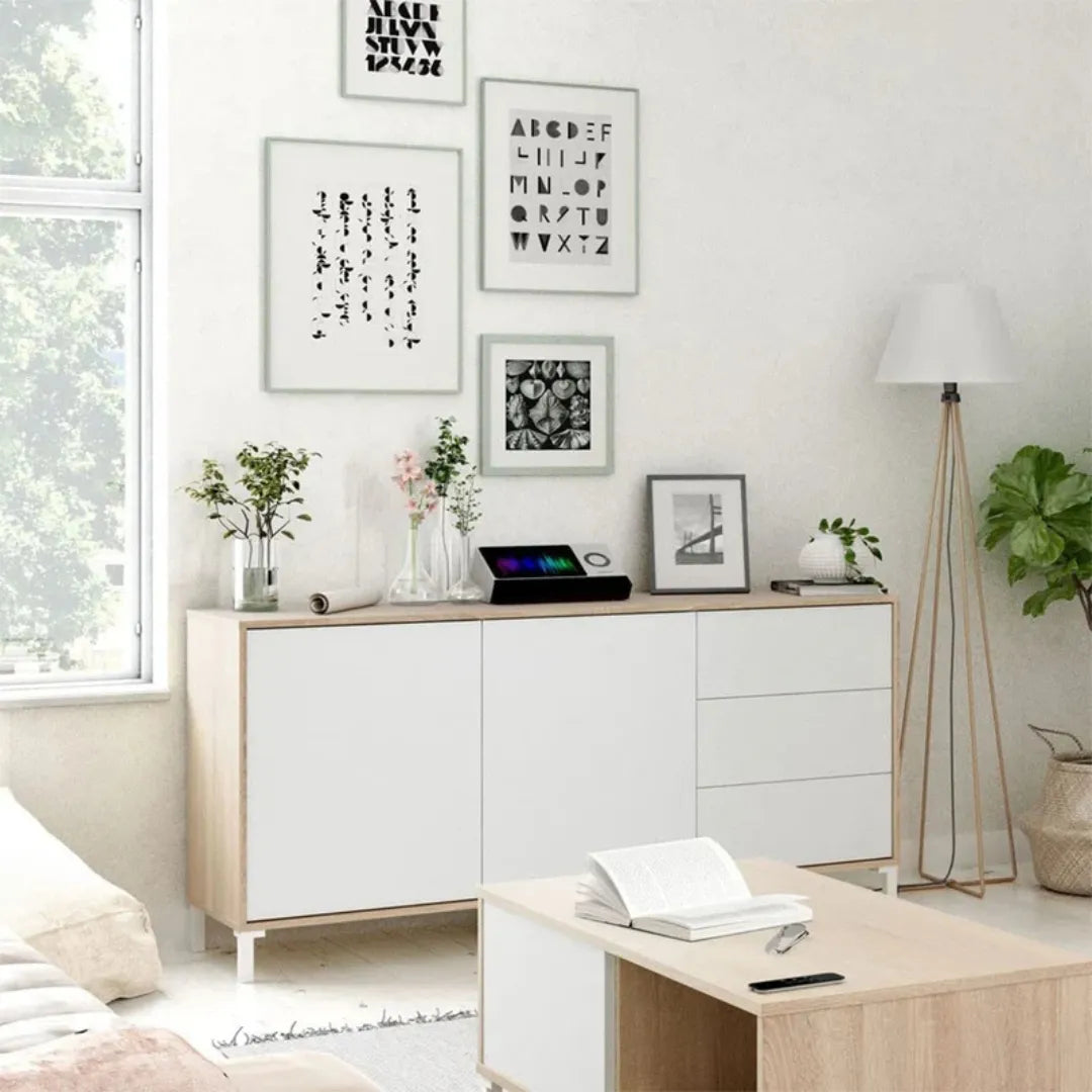 Credenza 2 Ante 3 Cassetti
