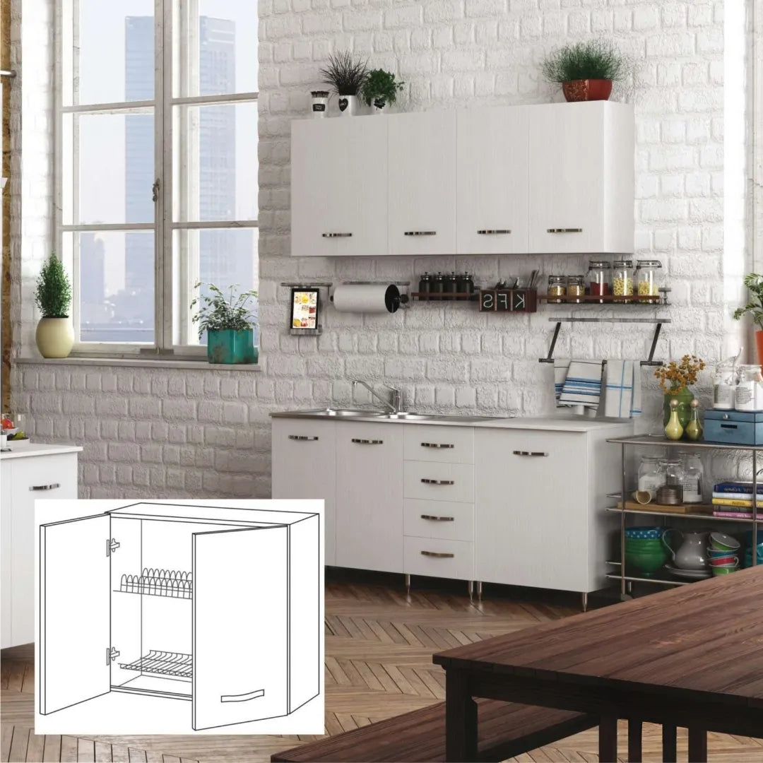 Scolapiatti cucina 2 ante