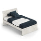 Letto con testiera in legno con dogh