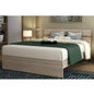 Letto con testiera in legno con dogh