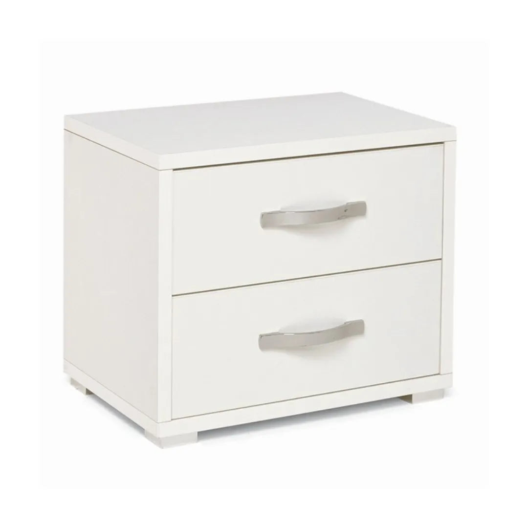 comodino 2 cassetti colore bianco