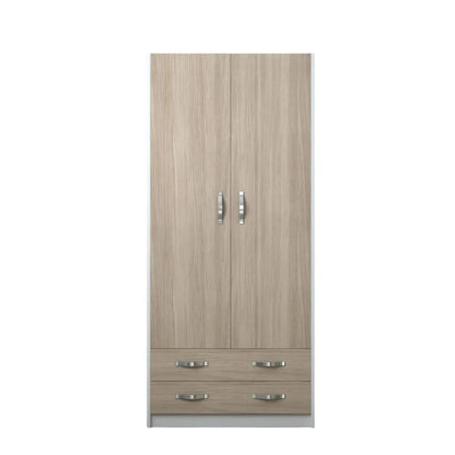 Armadio 2 ante e cassetti colore legno