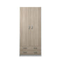 Armadio 2 ante e cassetti colore legno