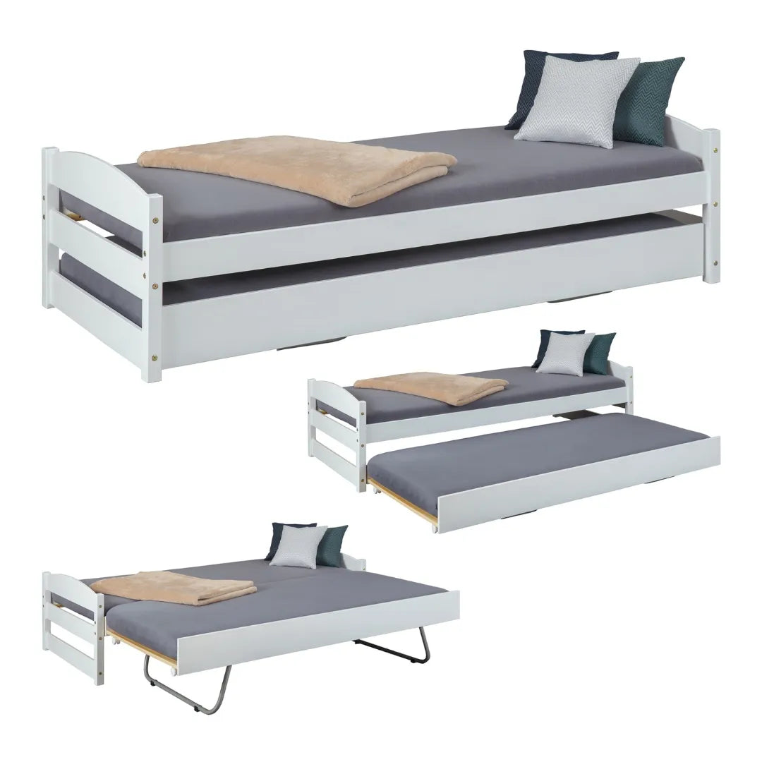 Letto estraibile con struttura in legno