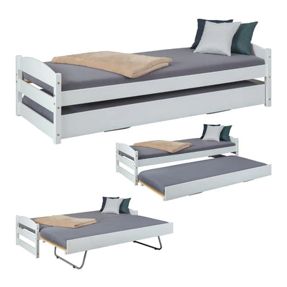 Letto estraibile con struttura in legno