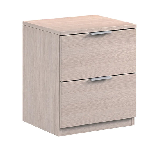 comodino 2 cassetti rovere