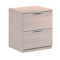 comodino 2 cassetti rovere