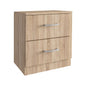 comodino 2 cassetti rovere