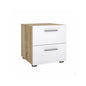 comodino 2 cassetti bianco