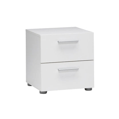 comodino 2 cassetti bianco