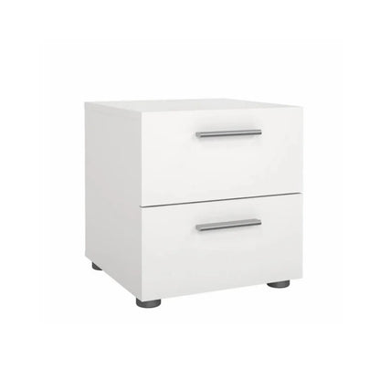 comodino 2 cassetti bianco