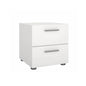 comodino 2 cassetti bianco
