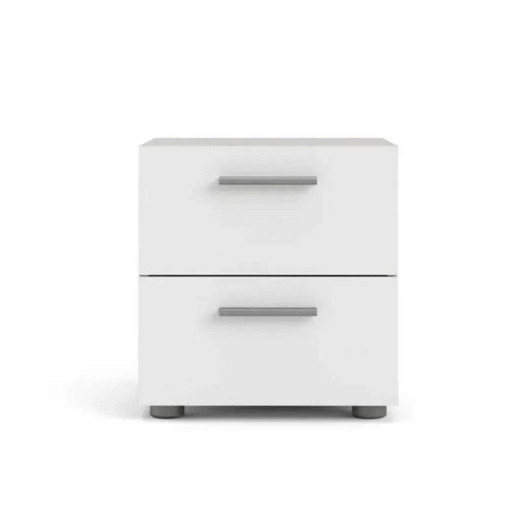 comodino 2 cassetti bianco