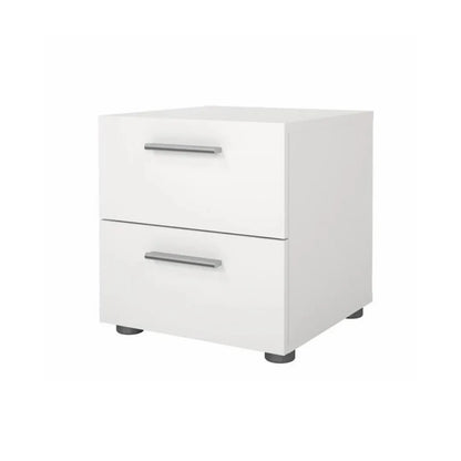 comodino 2 cassetti bianco