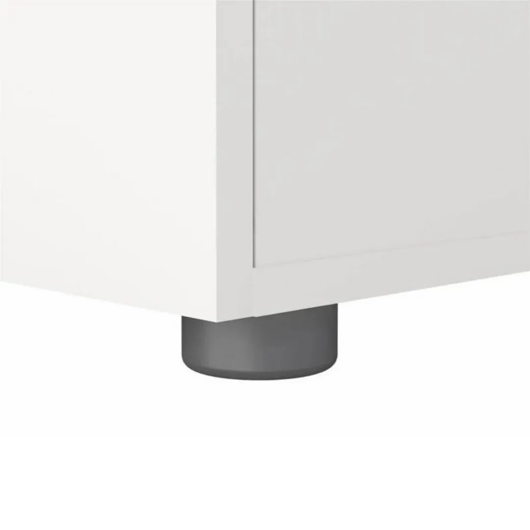 comodino 2 cassetti bianco