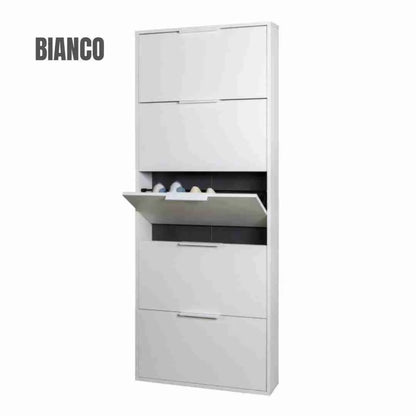 Scarpiera 5 ribalte colore bianca