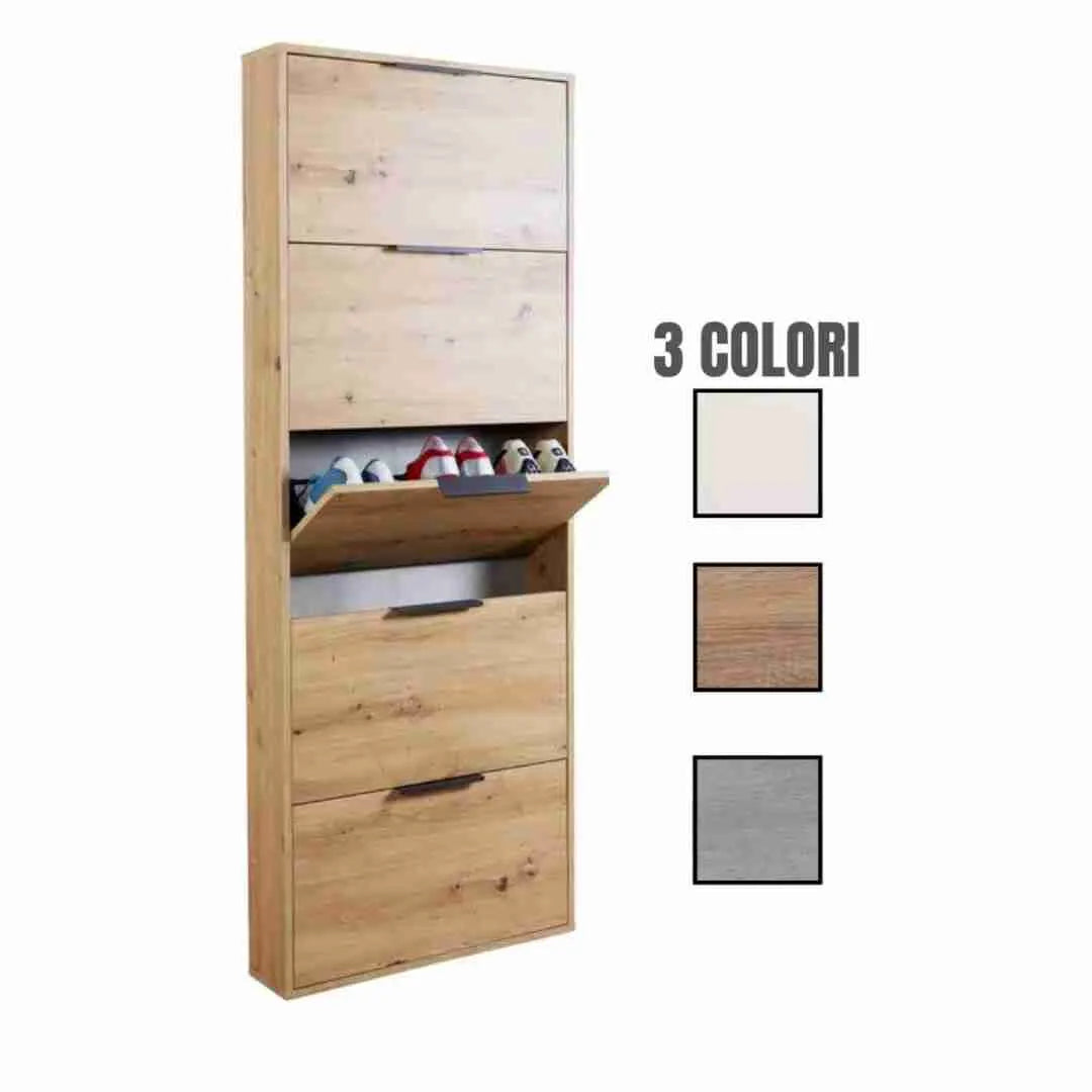 Scarpiera 5 ribalte colore rovere