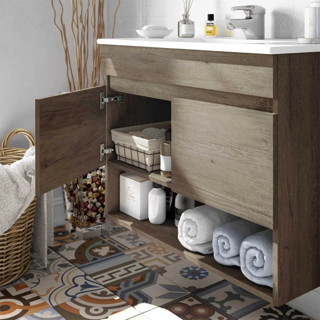 Mobile da bagno sospeso con specchio