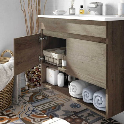 Mobile da bagno sospeso con specchio