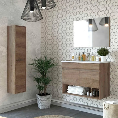 Mobile da bagno sospeso con specchio
