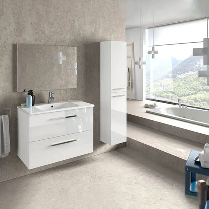 Mobile da bagno sospeso con specchio