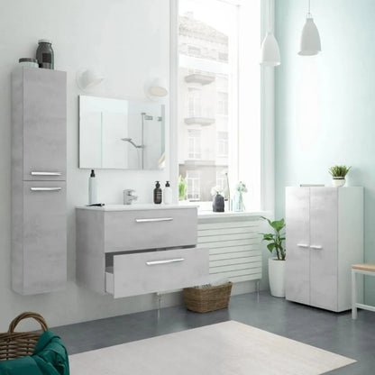 Mobile da bagno sospeso con specchio