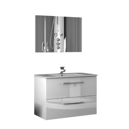 Mobile da bagno sospeso con specchio