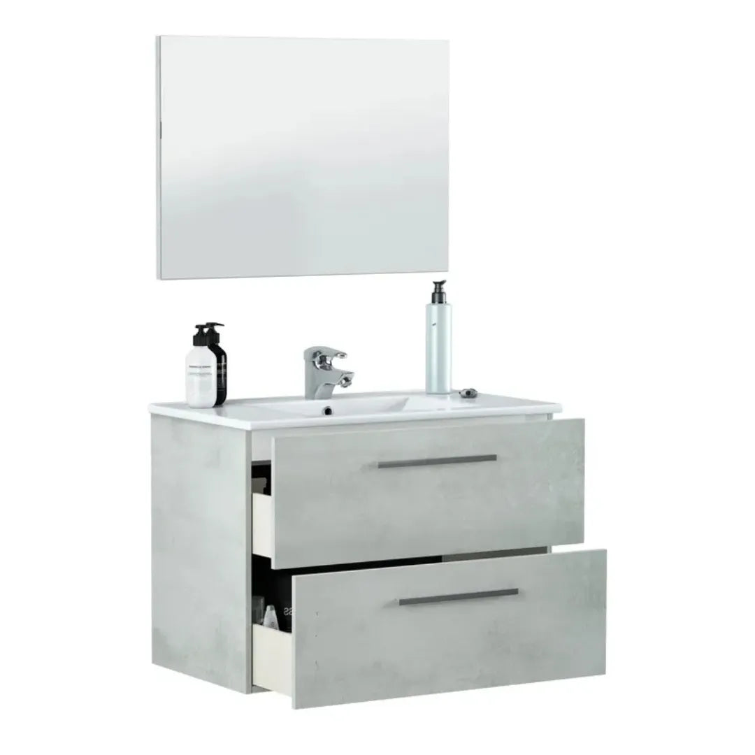 Mobile da bagno sospeso con specchio
